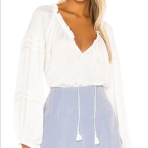 free people all tucks bodysuit in white